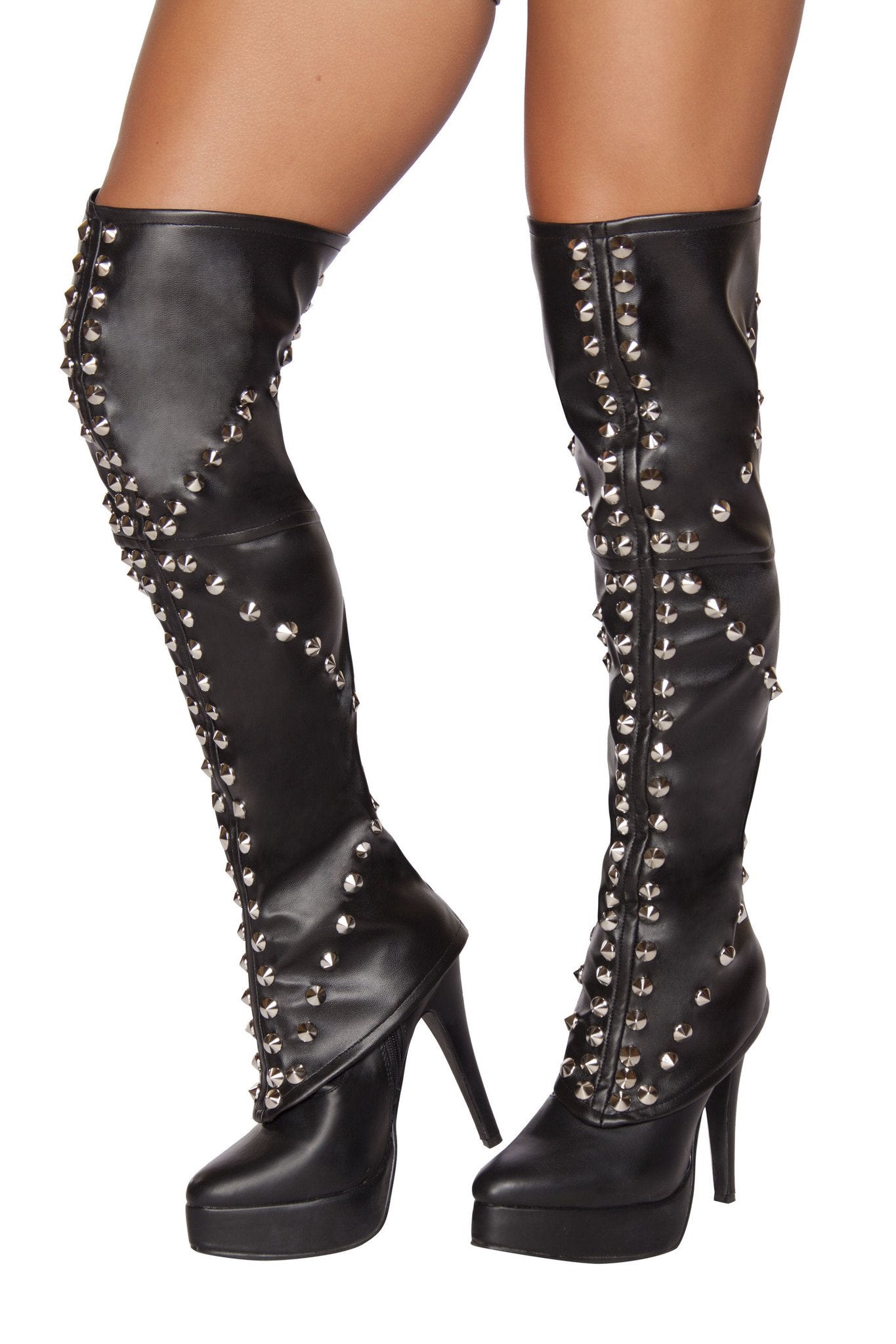 Spike studded leggings