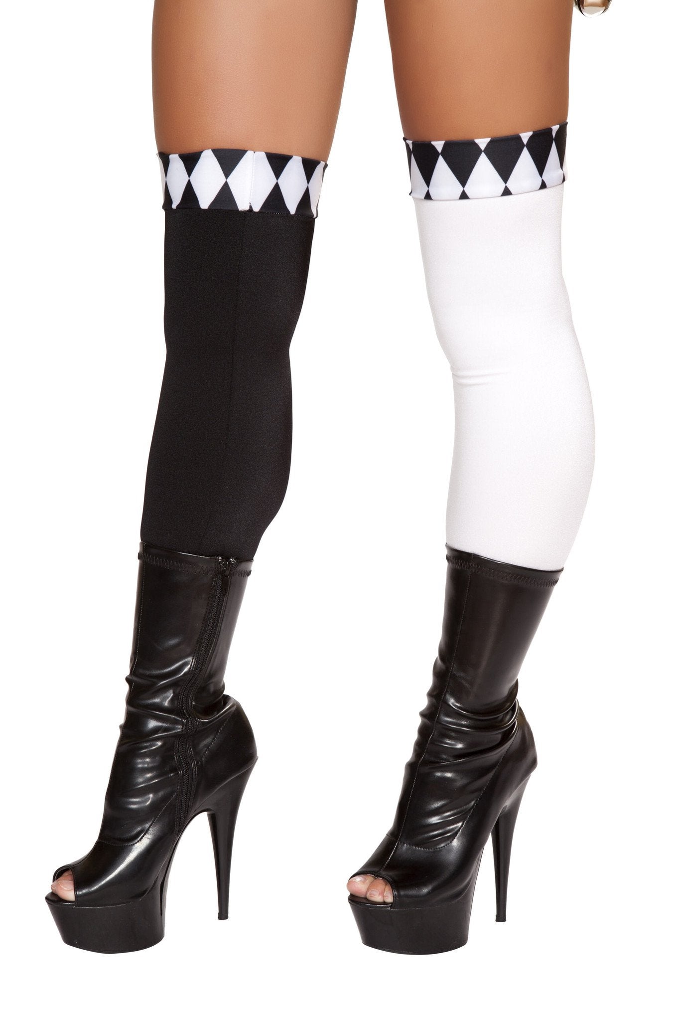 Black and white jester legging stockings