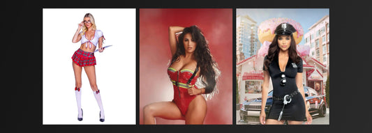 Sexy uniform Halloween costumes 2026: school girl costume, firefighter costume for women and sexy cop costume at RaveFix