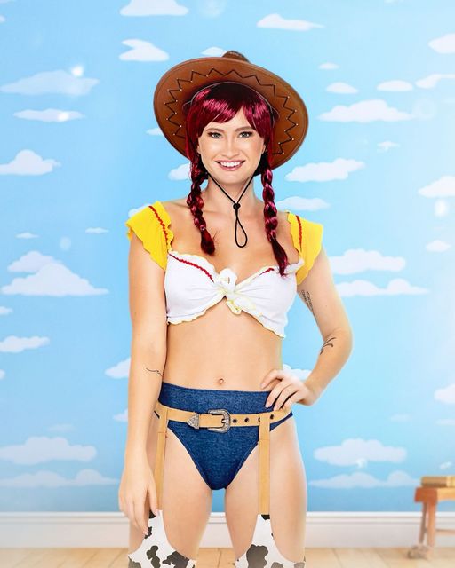 Women's cowgirl costume with chaps