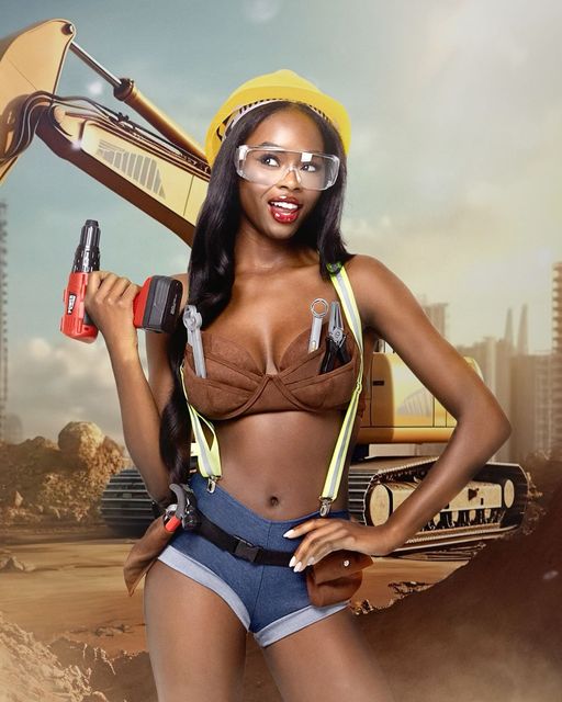 Women's construction worker costume