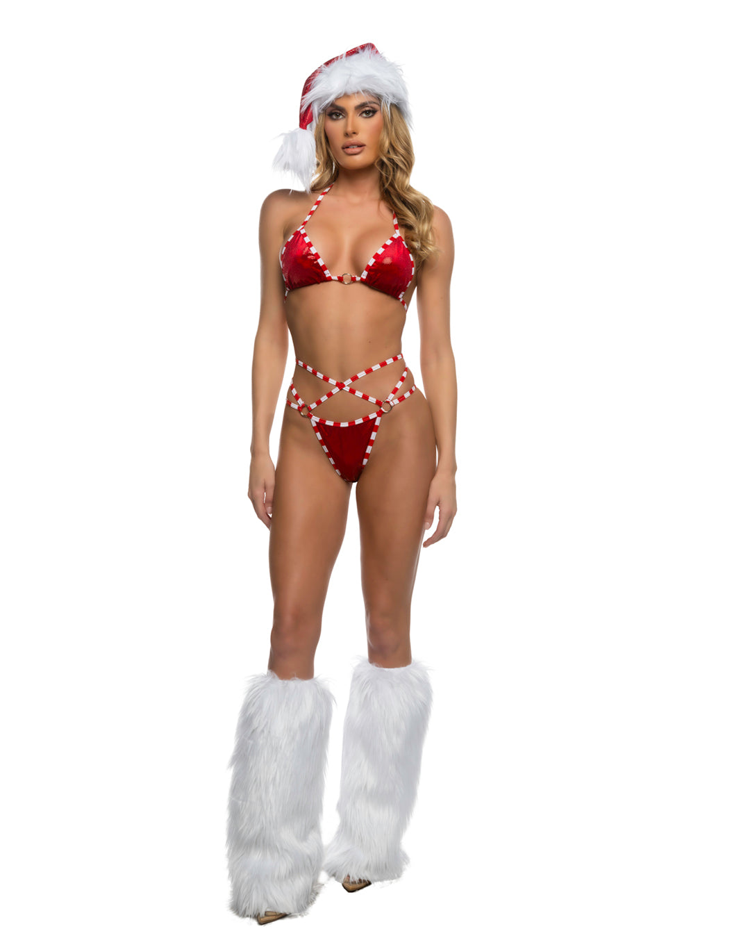 Women's Christmas bikini costume, view 3