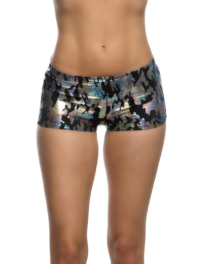 1pc Low Rise Iridescent Camouflage Shorts