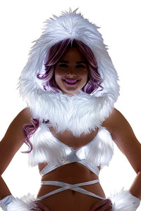GlowFur Illuminated Light-Up Infinity Hood