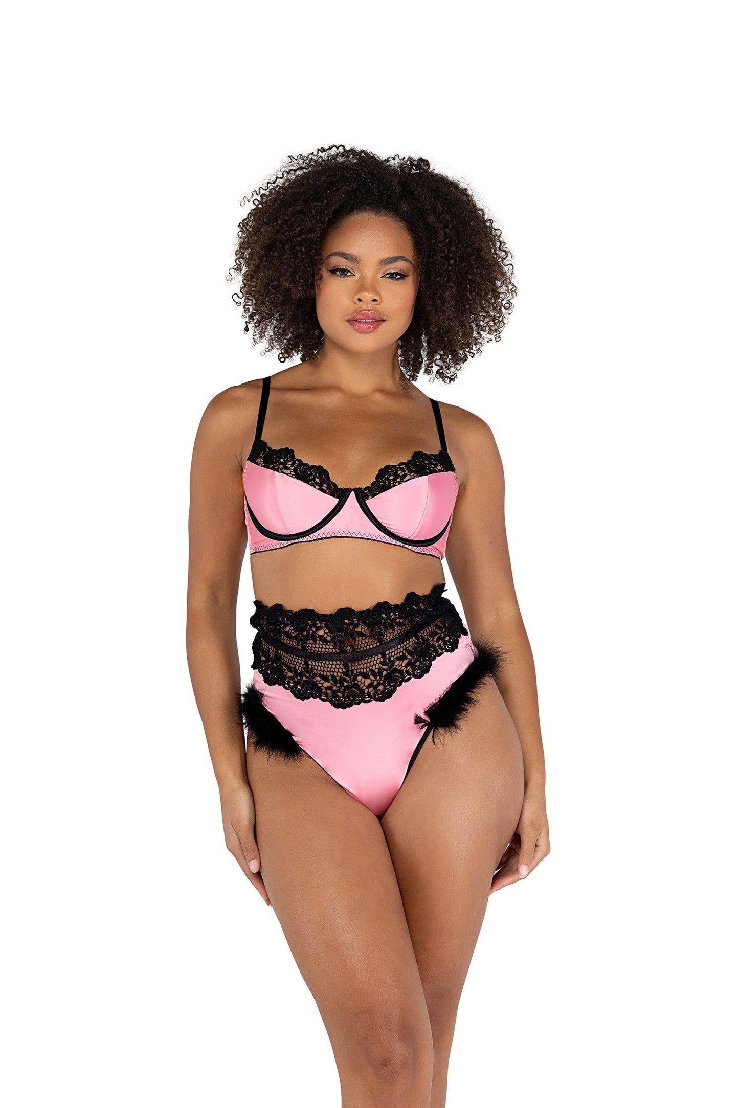 🎁 2PC Embroidery & Satin Bralette Set (100% off)