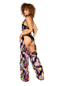 Faux Fur/Vinyl Star Chaps