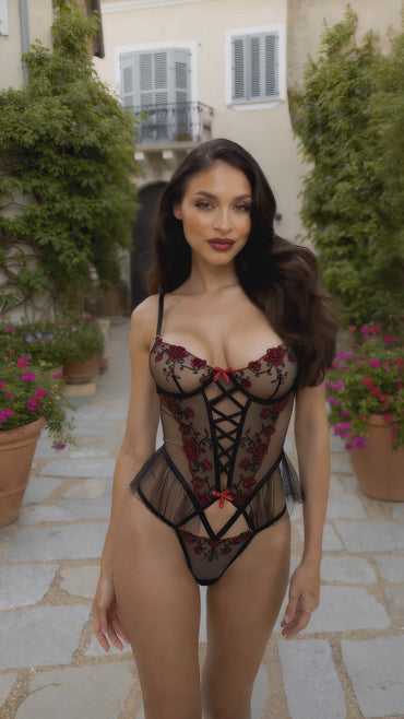 Blossom Beauty Peplum Teddy