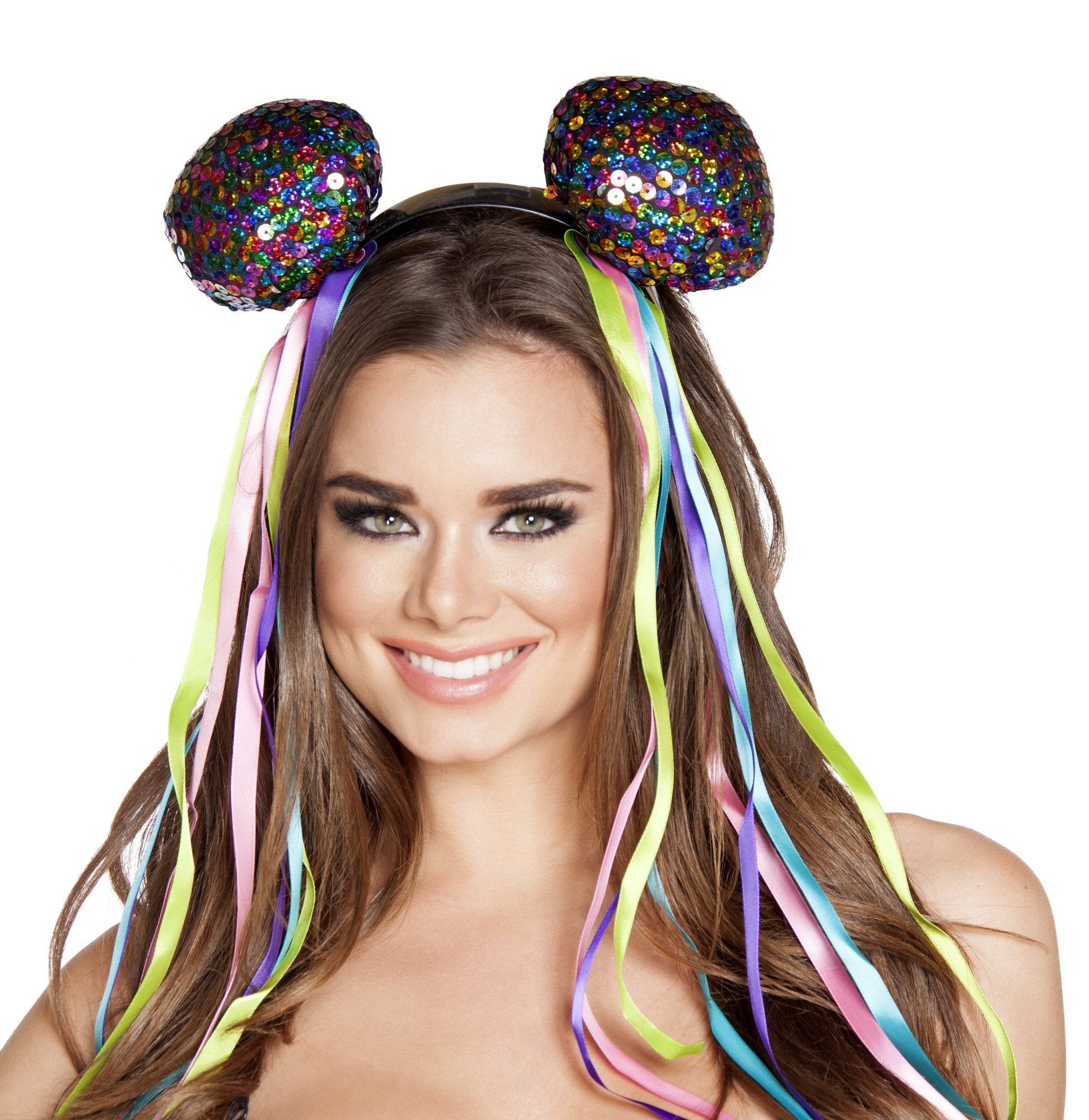 Multicolor sequin headpiece