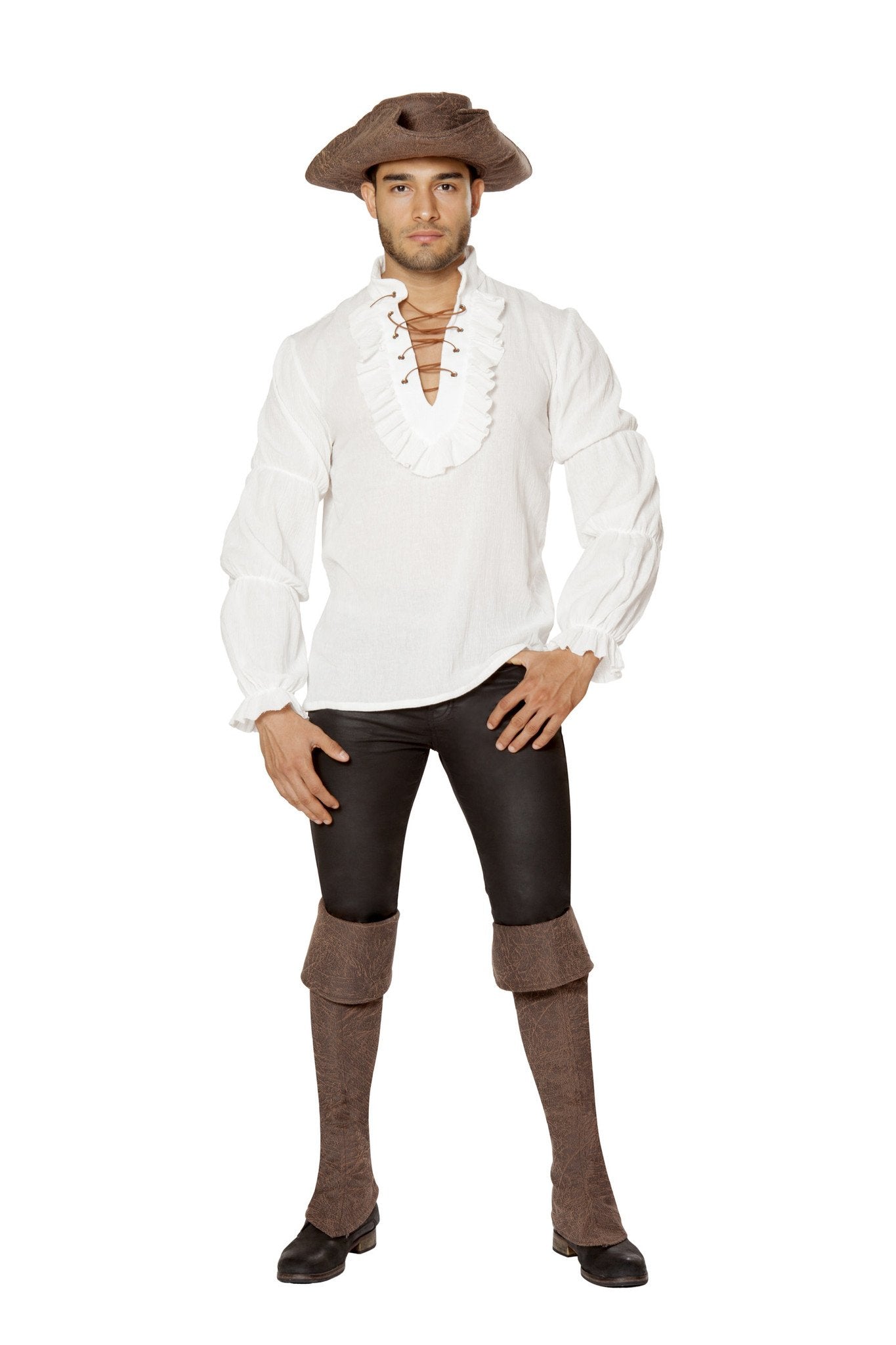 Men's ruffled pirate shirt