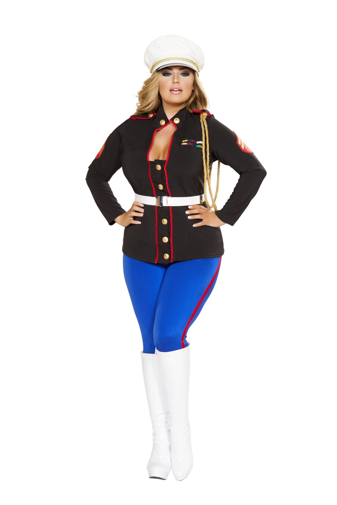 Women's military uniform costume, view 3