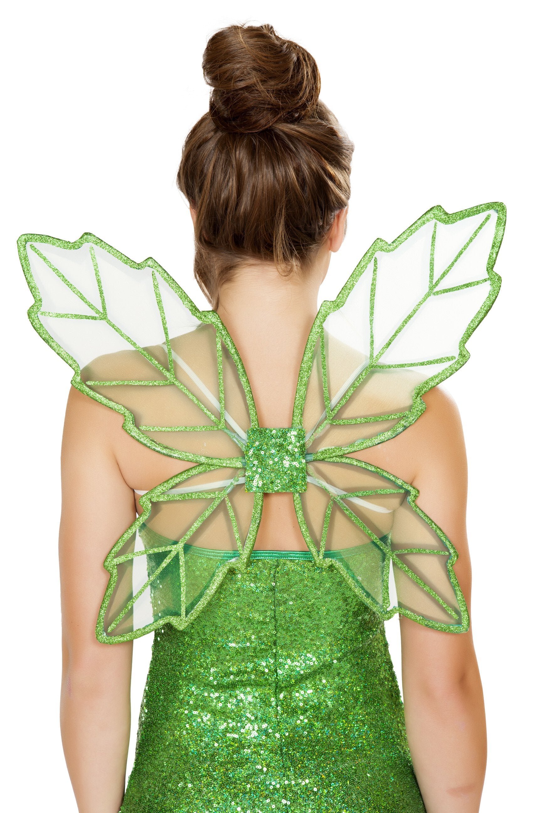 Green fairy wings