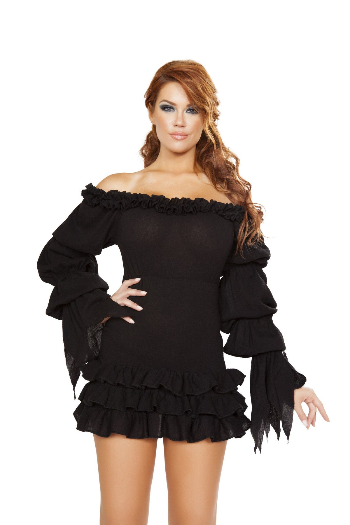 Ruffled Pirate Dress with Sleeves