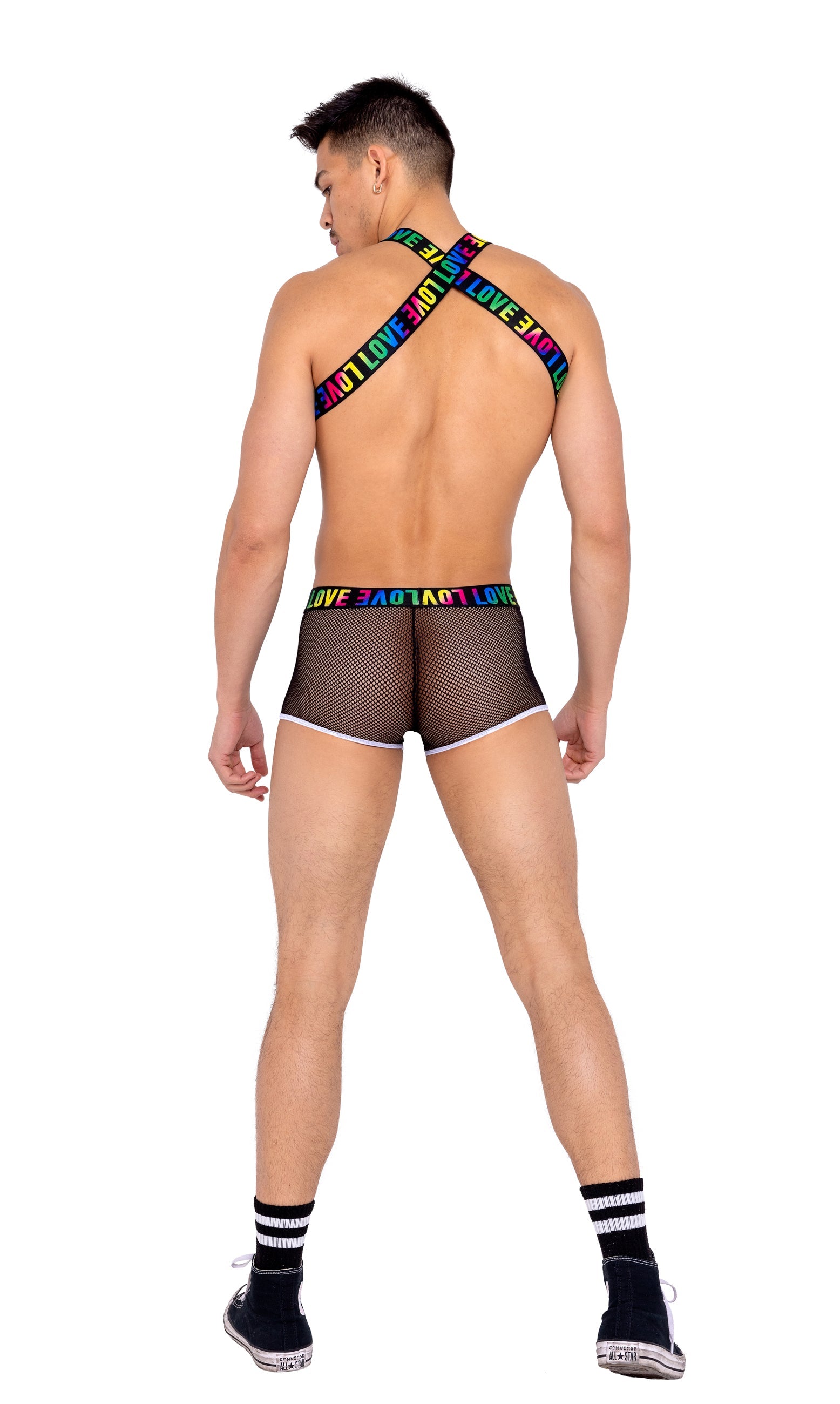 Mens Pride Harness with Suspenders