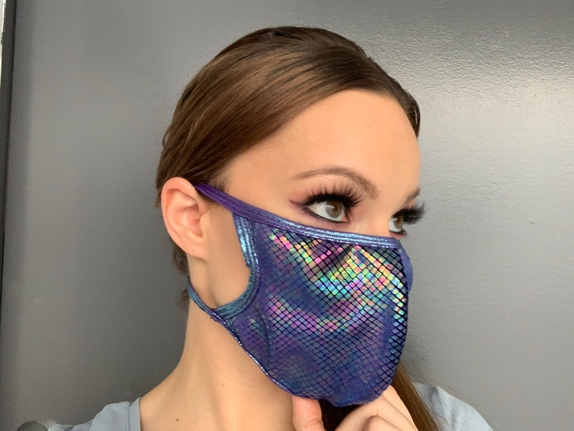 Multi Layered Face Mask - Blue Multi