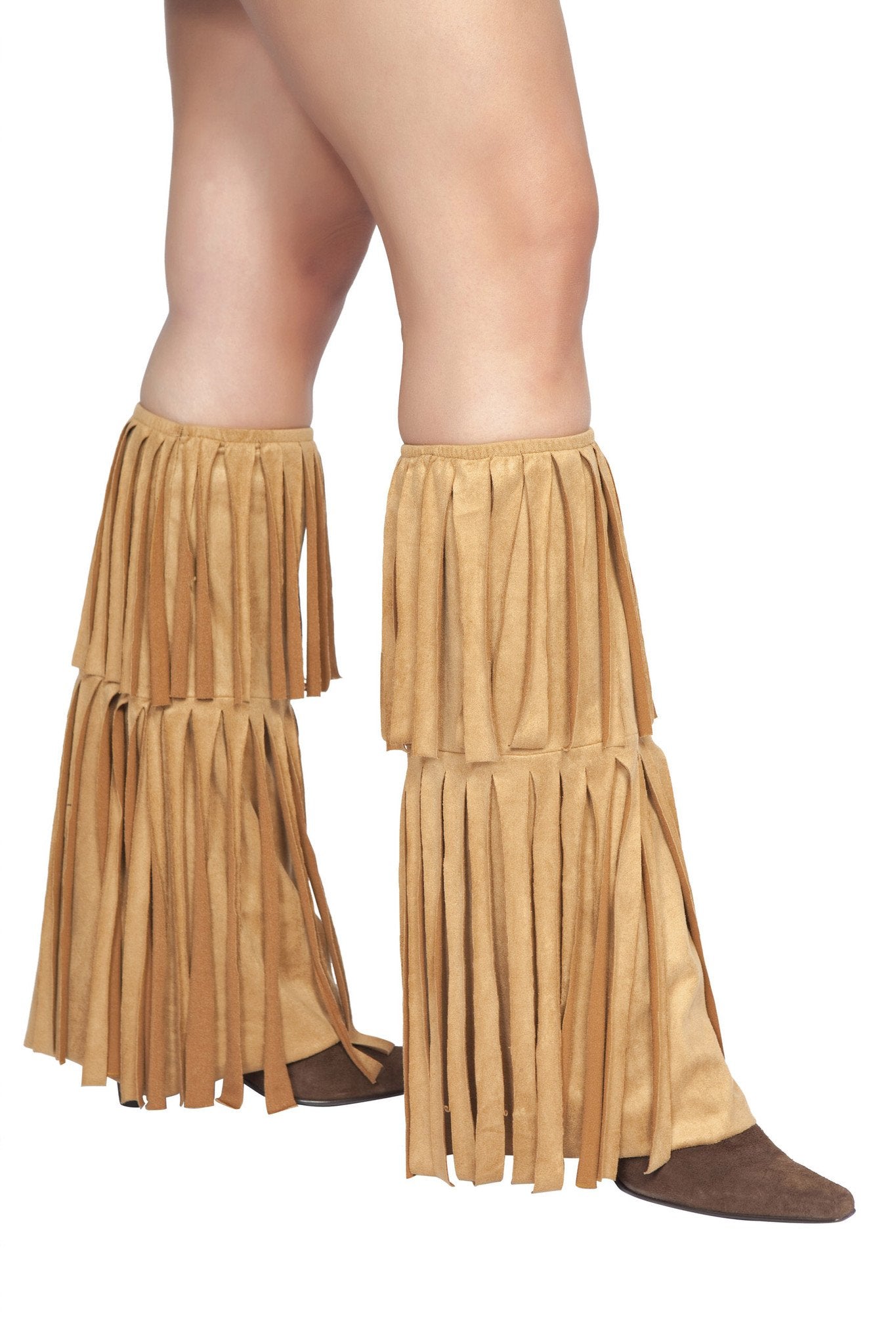 Pair of Suede Fringed Leg Warmers