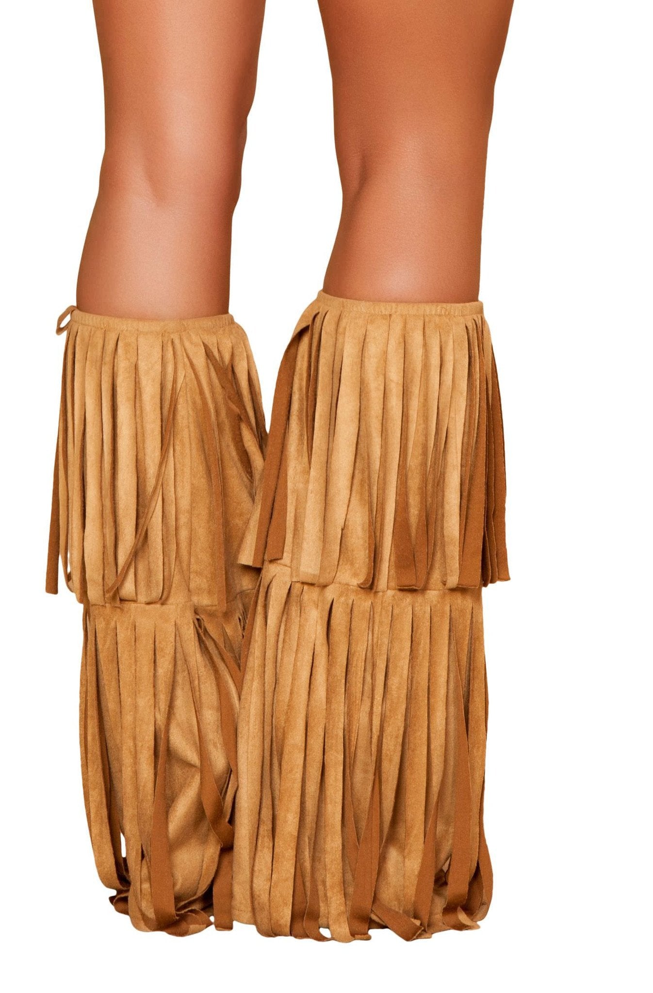 Pair of Suede Fringed Leg Warmers